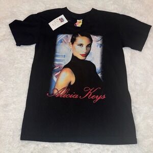 Alicia Keys Graphic Tour Shirt Womens Small Black New Girl On Fire 2013 Concert